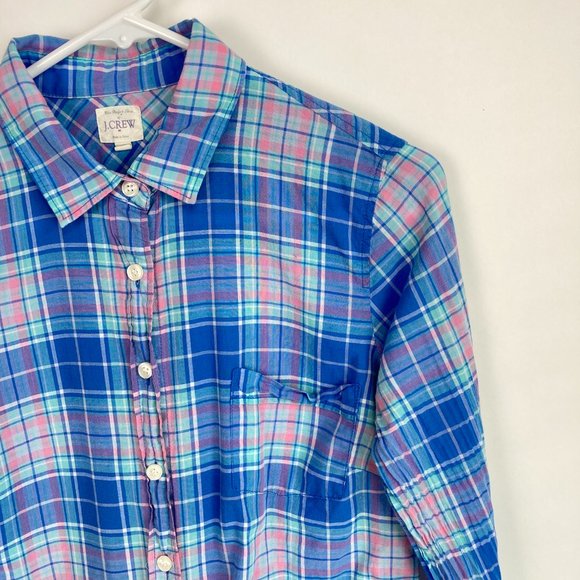 J. Crew Factory The Perfect Shirt Plaid Shirt S - Picture 4 of 10
